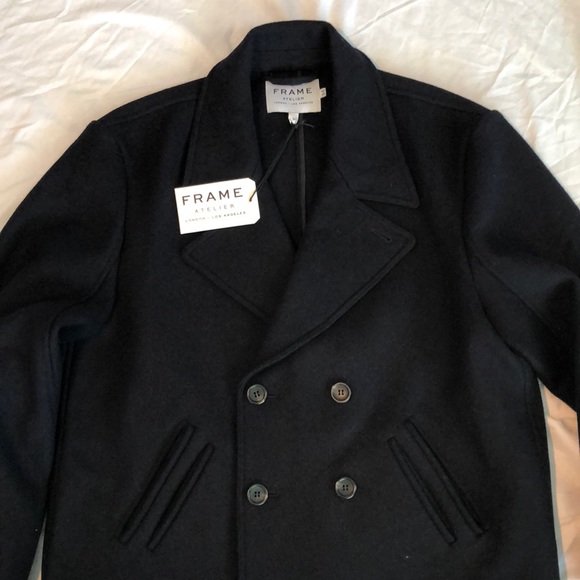 Frame Atelier - men’s wool peacoat - navy - Picture 2 of 8